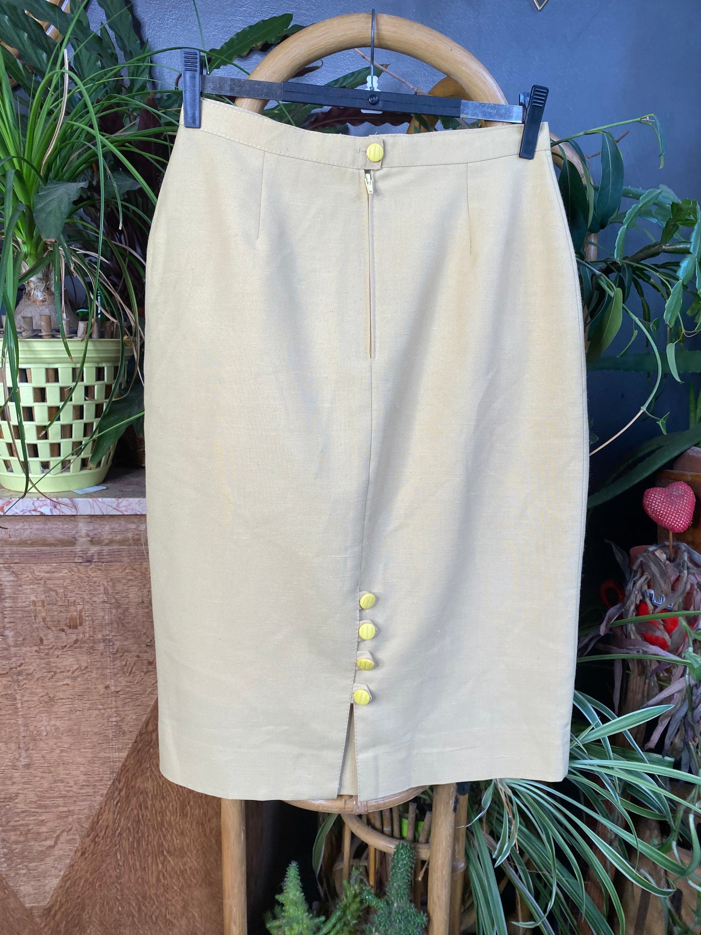 Jupe jaune crayon