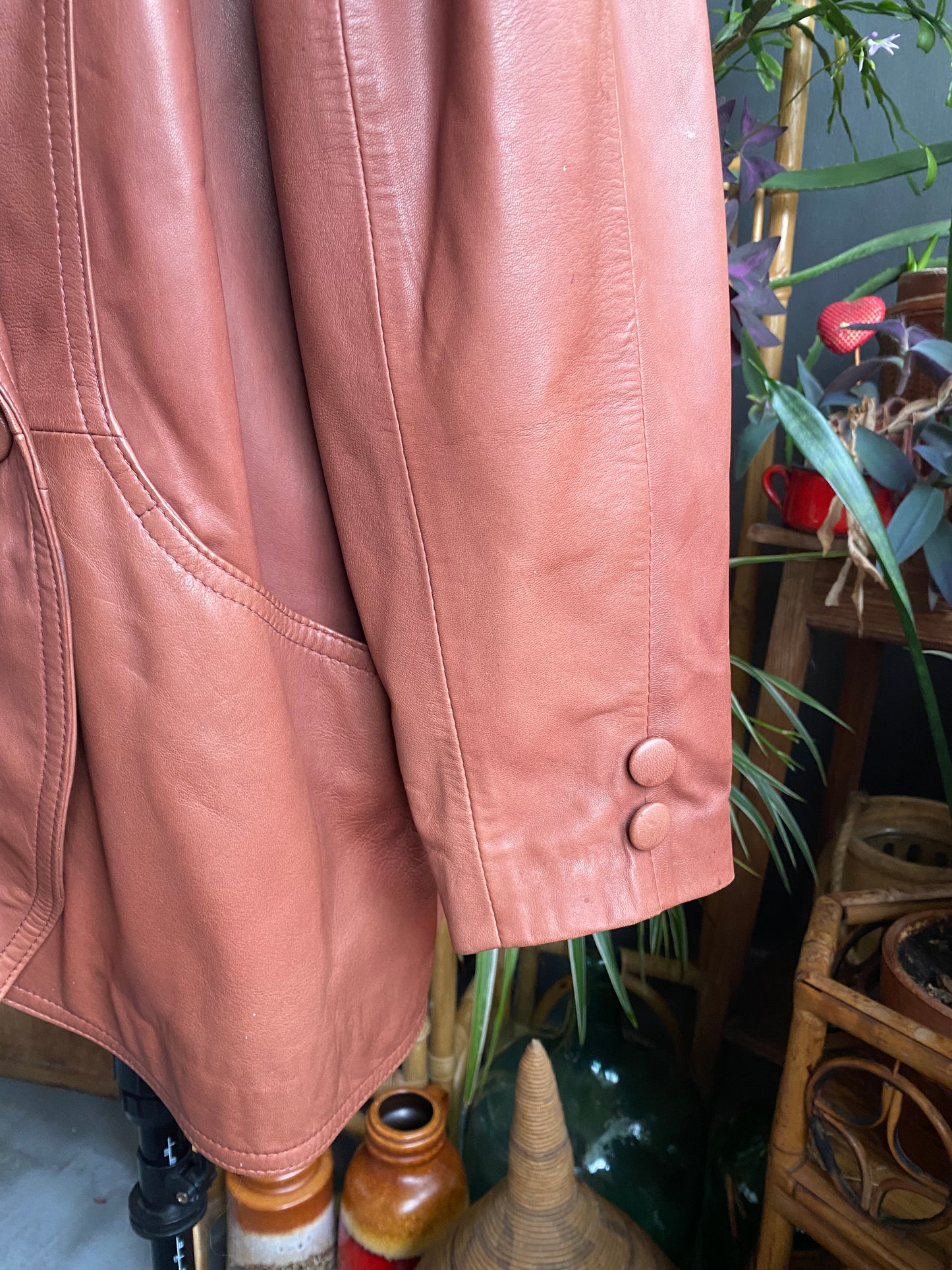 Veste oversize 80s cuir