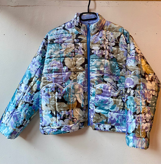 Veste fleurie upcyclee