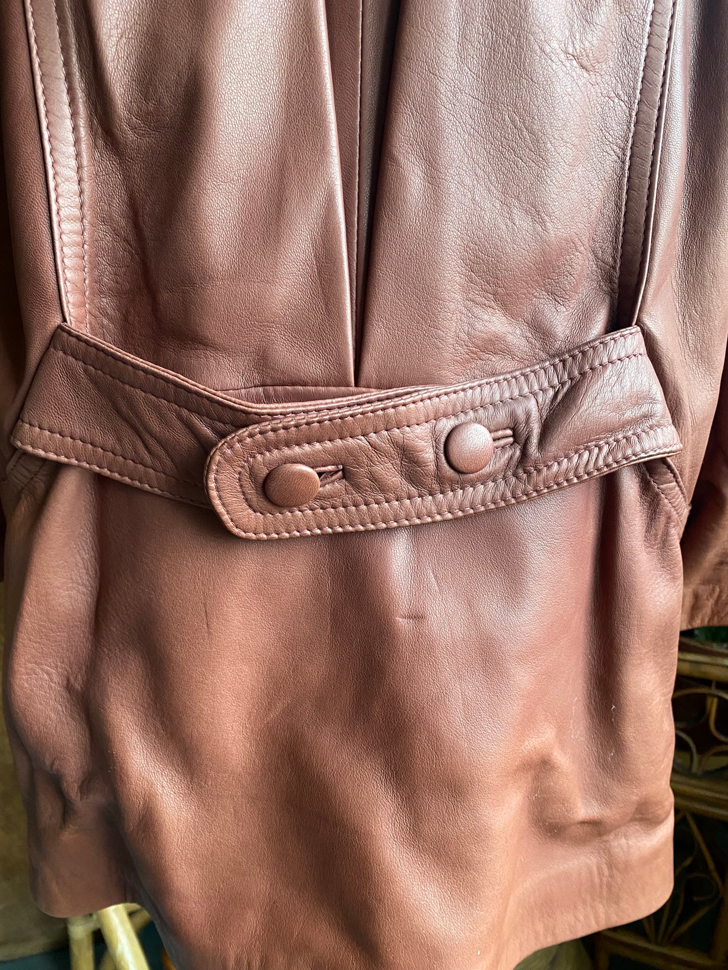 Veste oversize 80s cuir