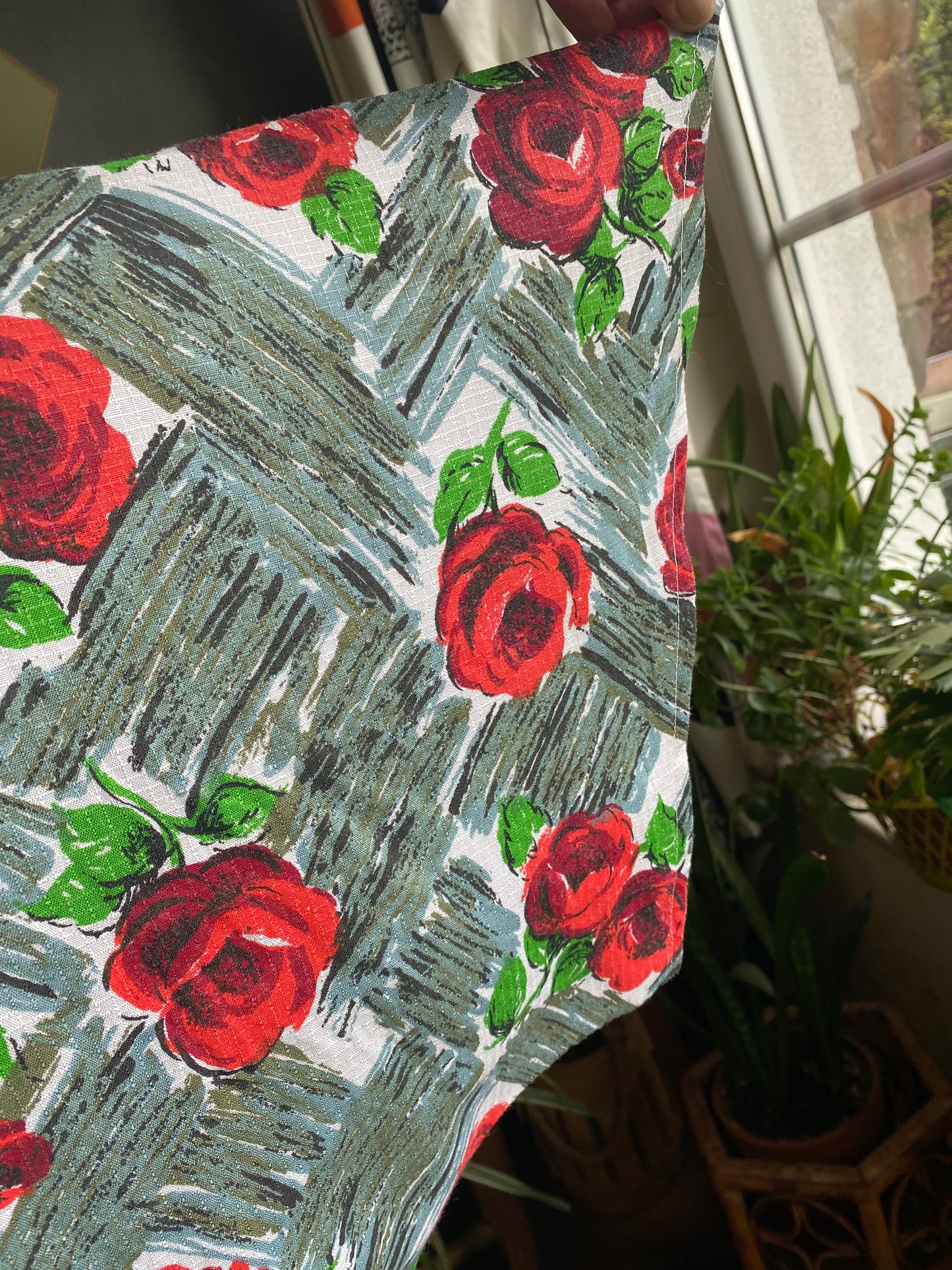 Haut upcycle motifs rose