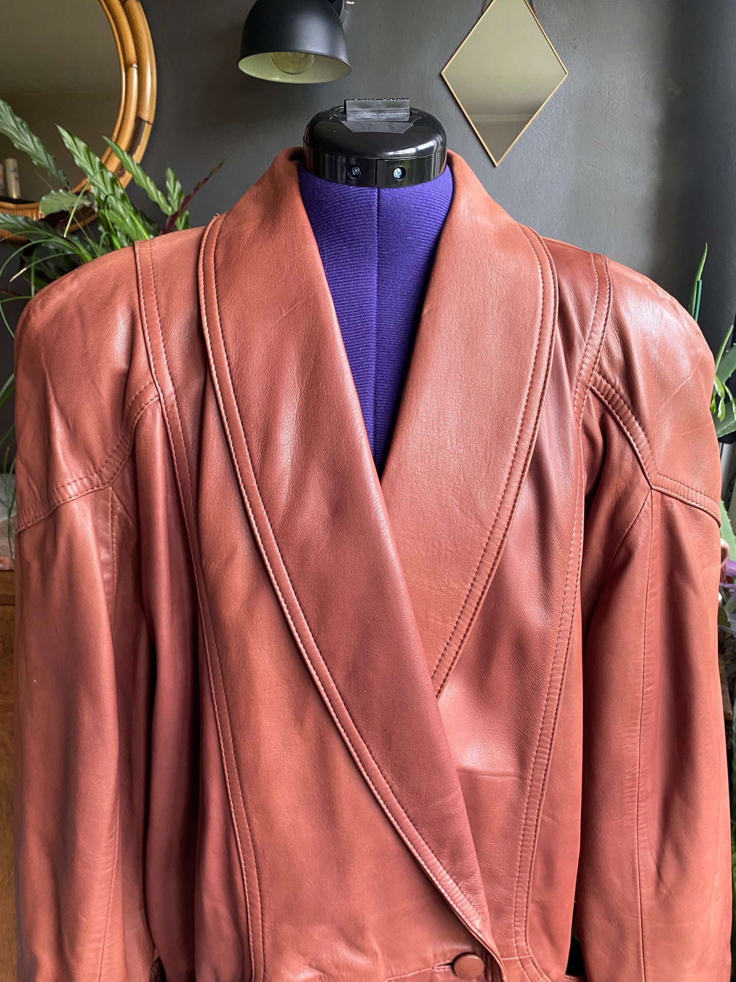 Veste oversize 80s cuir