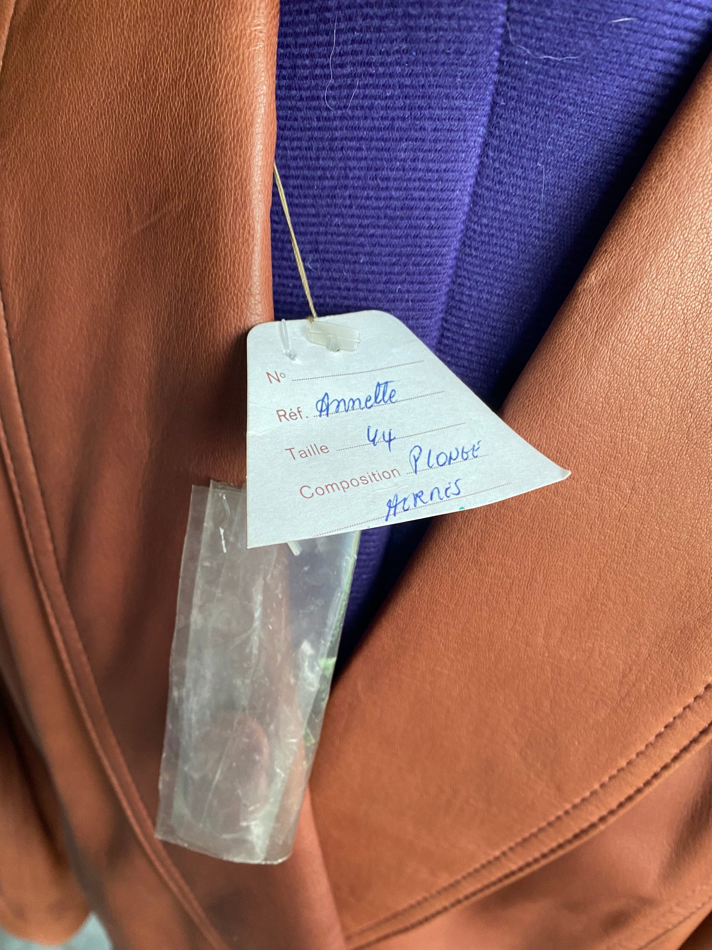 Veste oversize 80s cuir