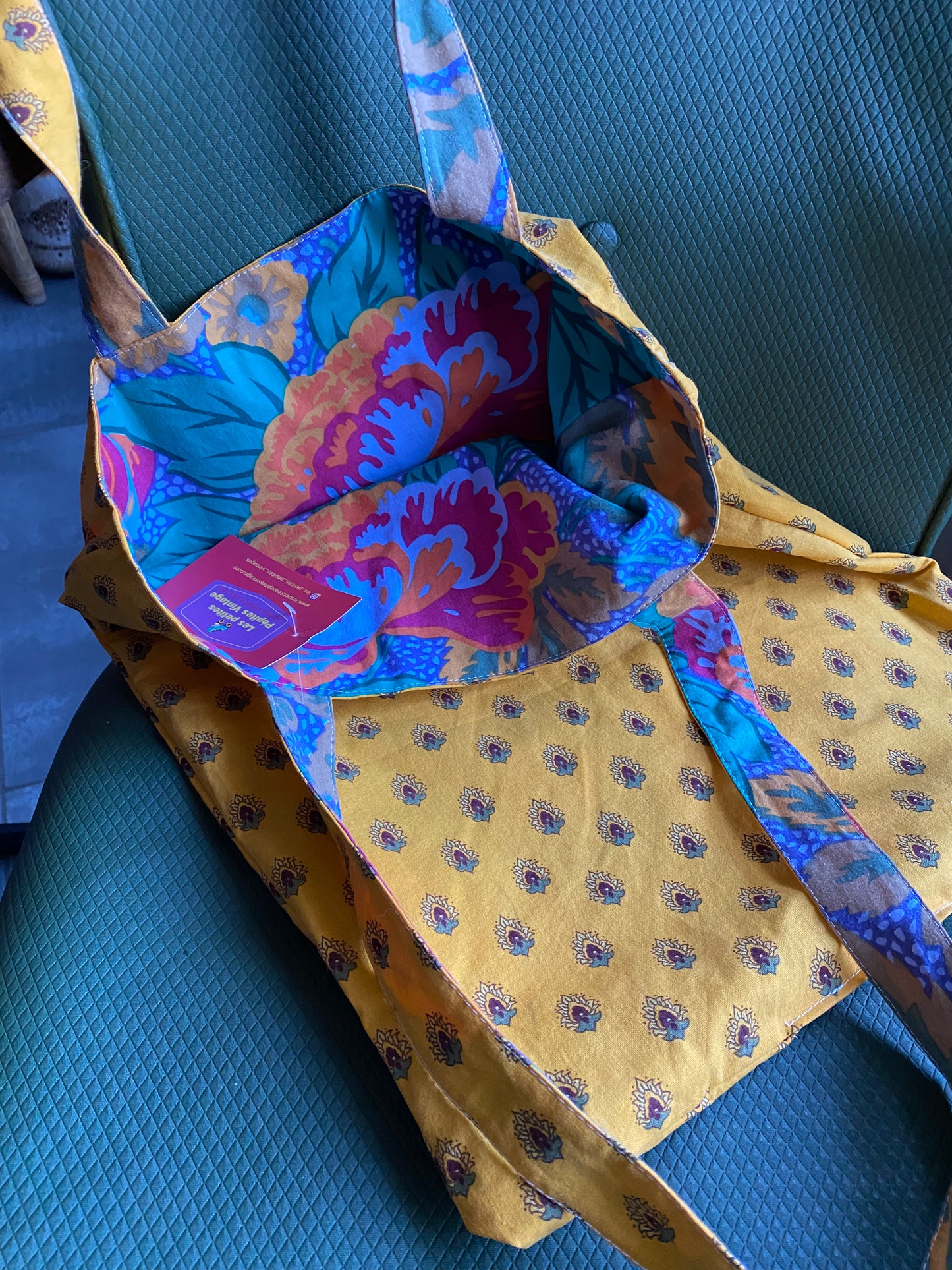 Tote bag réversible upcyclé