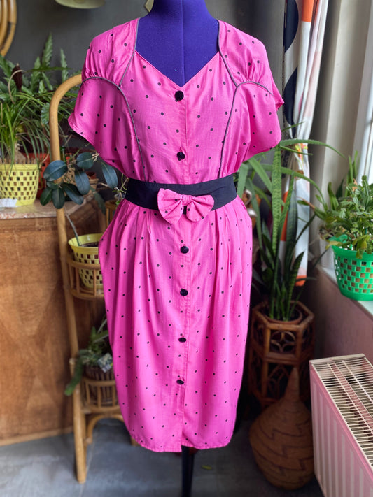 Robe 80s à pois