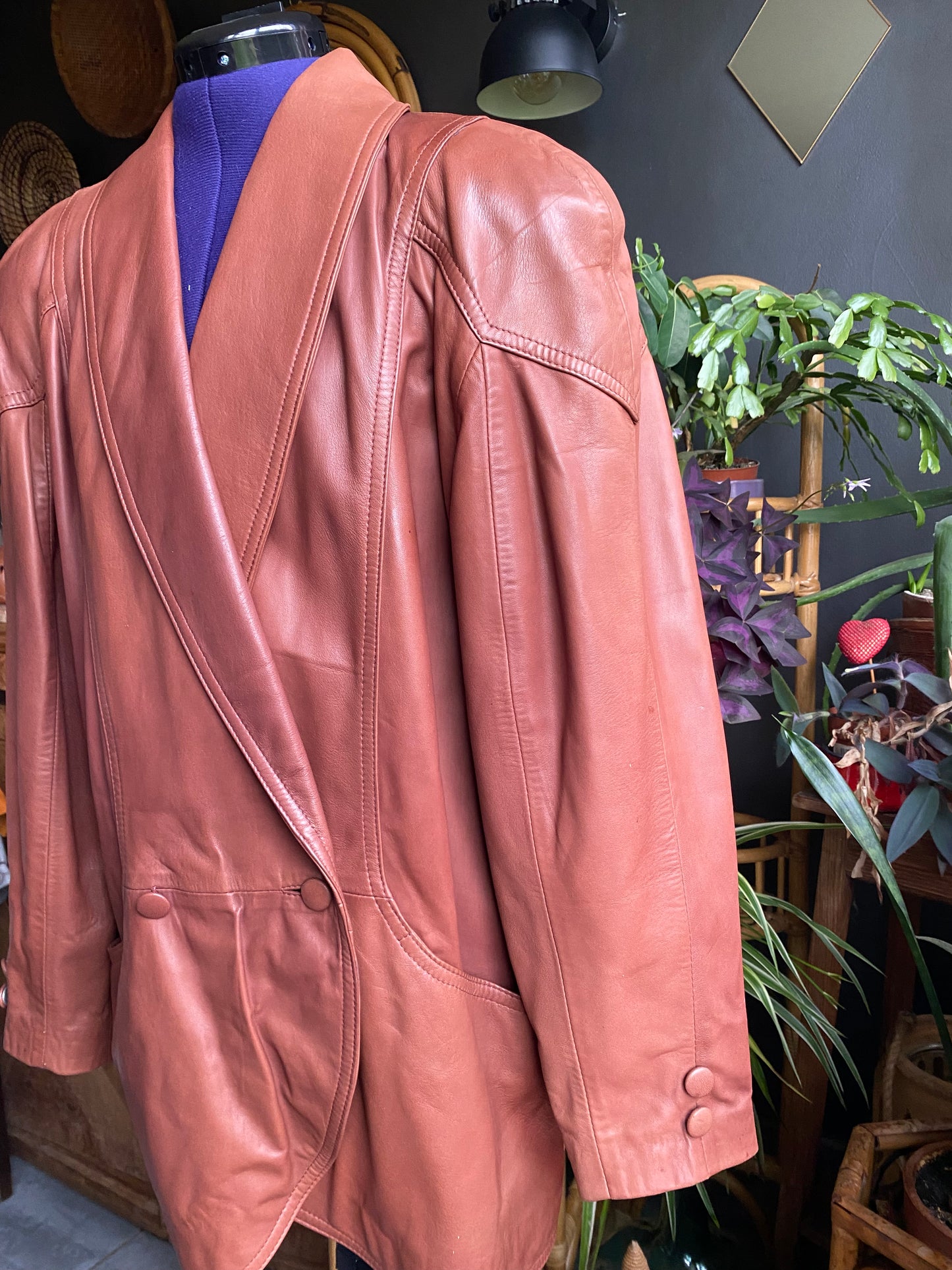 Veste oversize 80s cuir