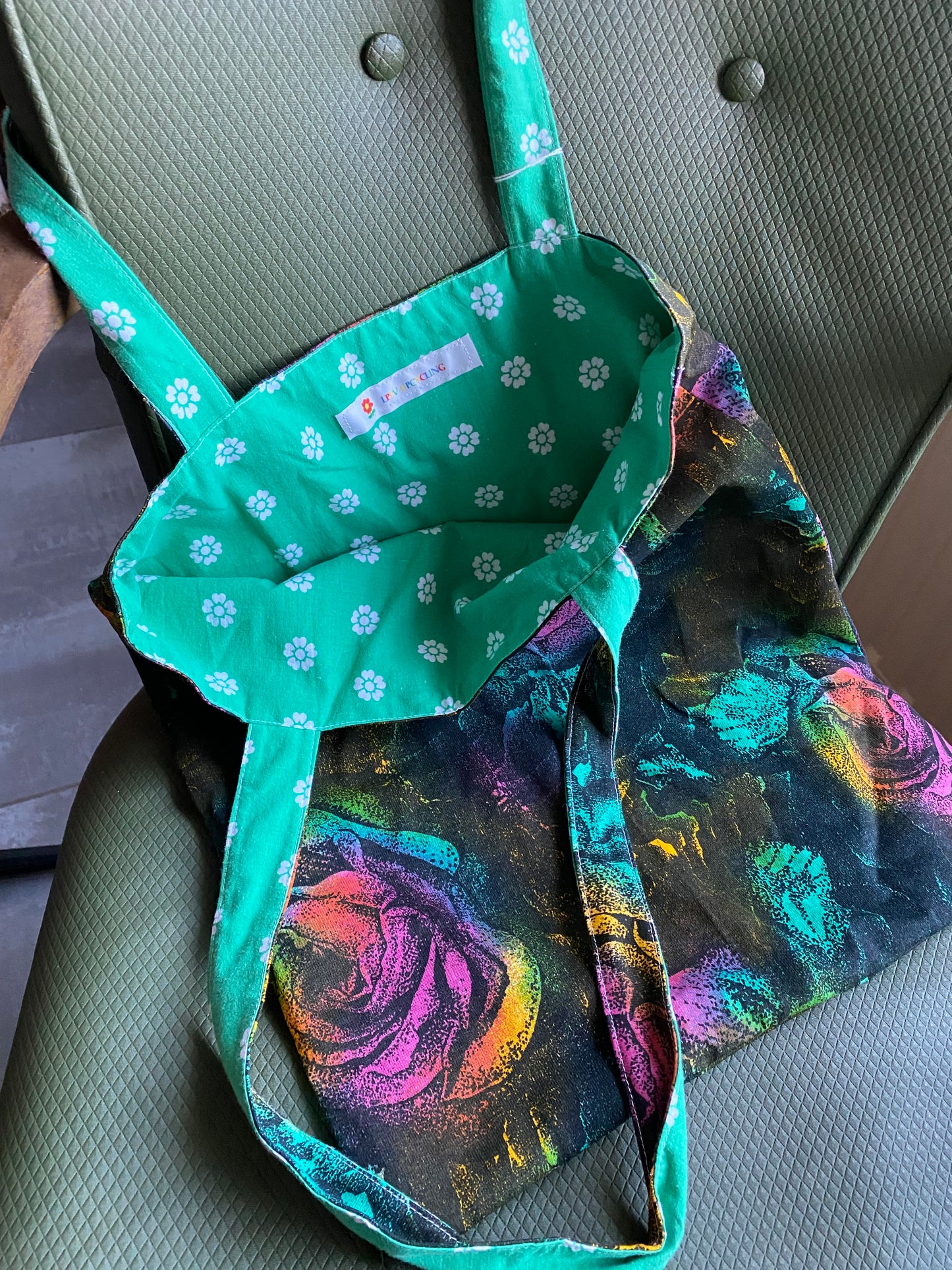Tote bag réversible upcyclé