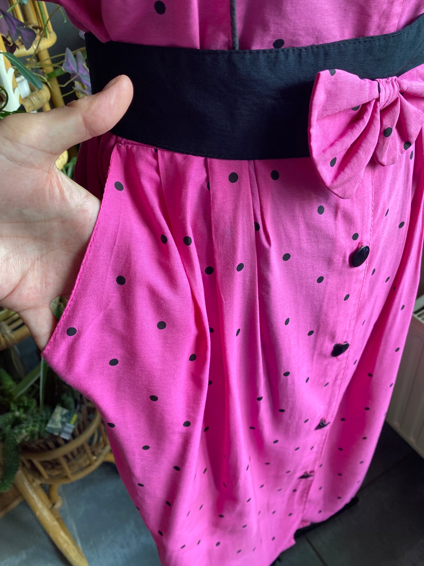 Robe 80s à pois