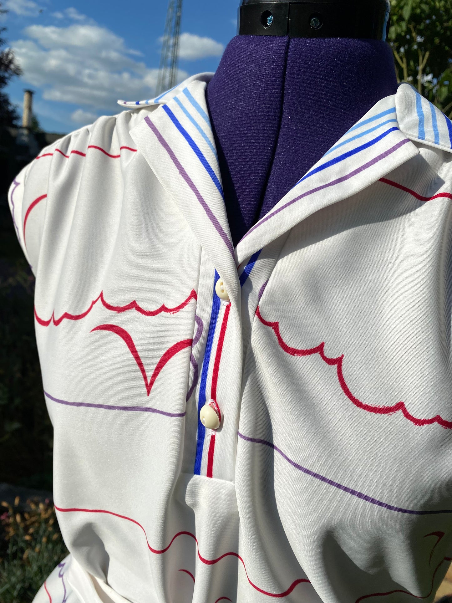 Robe motifs plage 80s