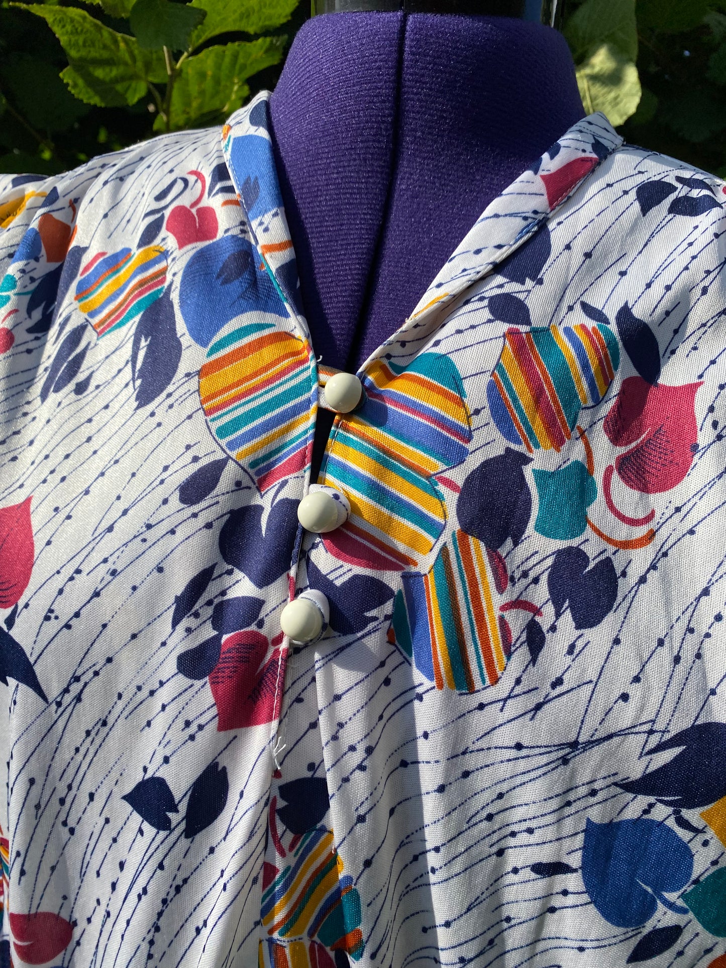 Robe Coeur arc-en-ciel 80s