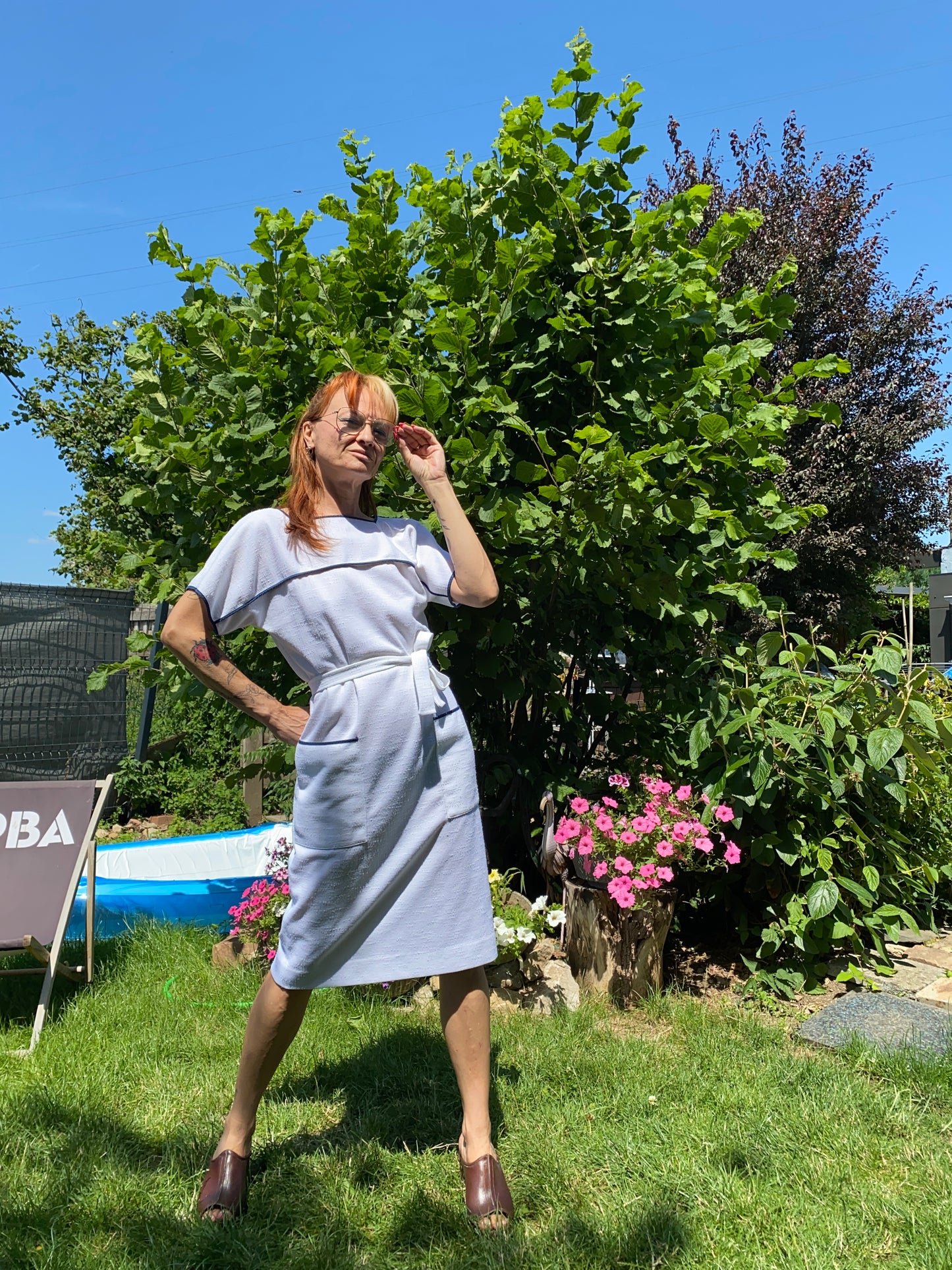 Robe blanche 80s