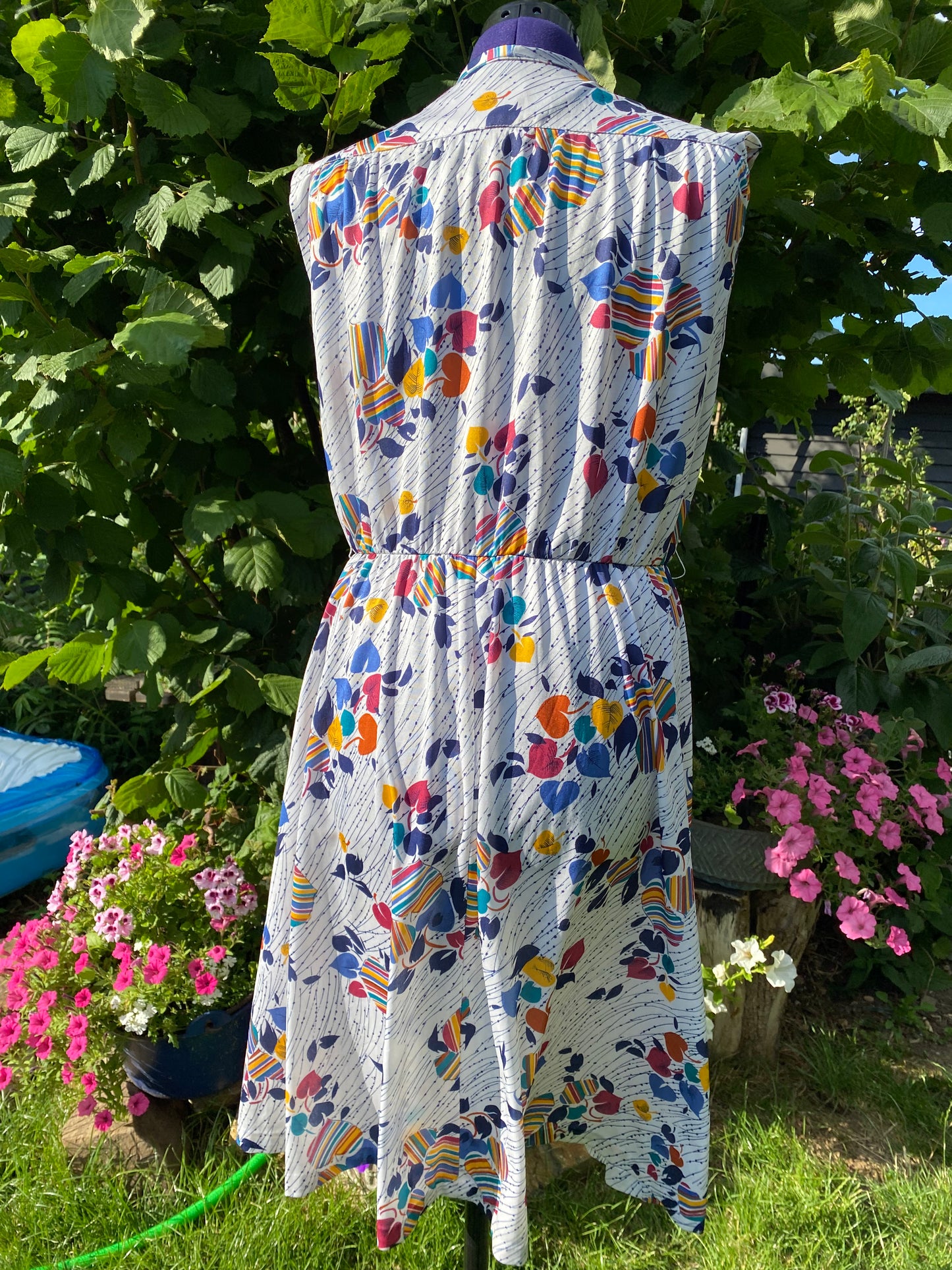 Robe Coeur arc-en-ciel 80s