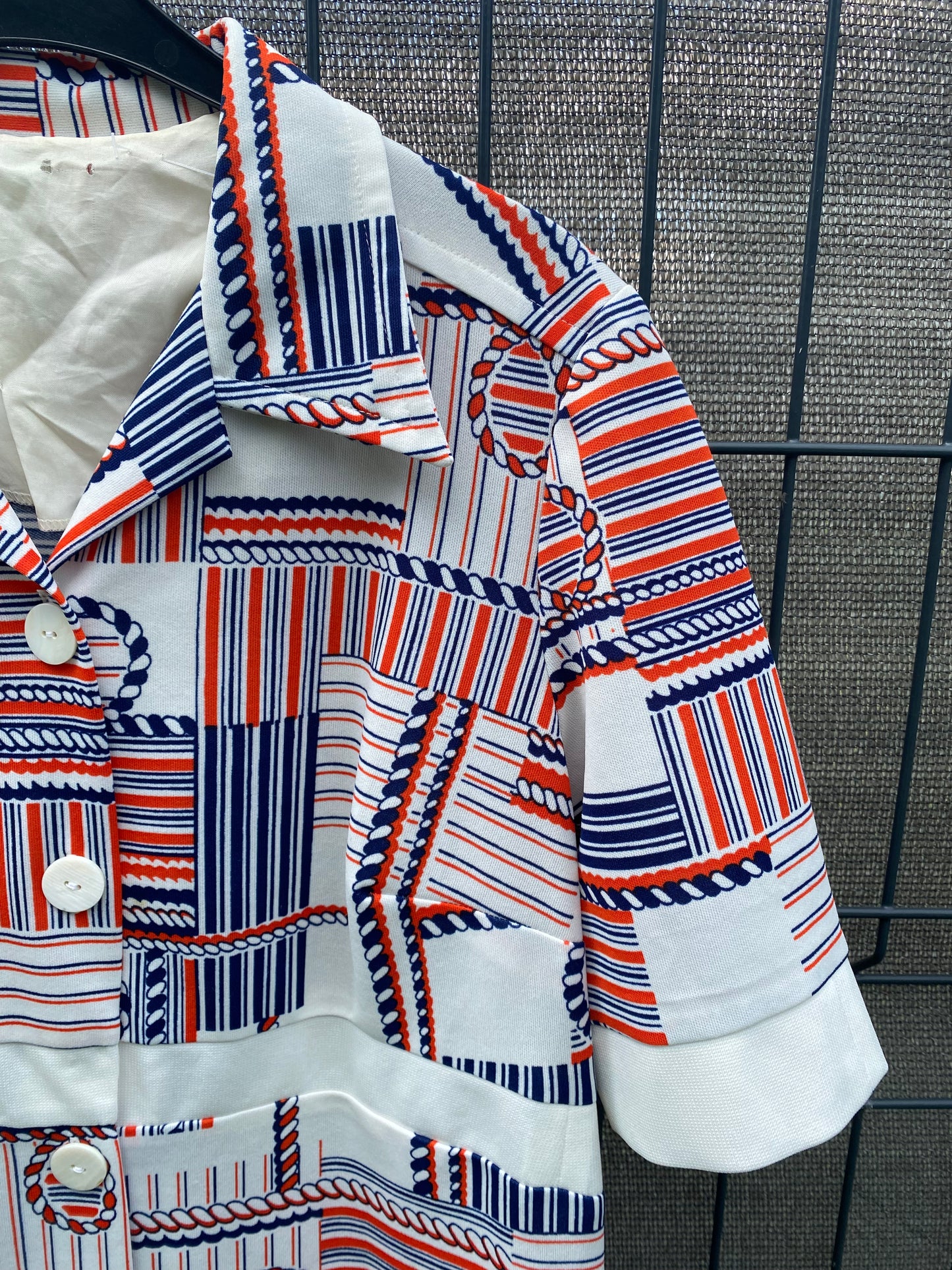 Robe motifs marins 70s