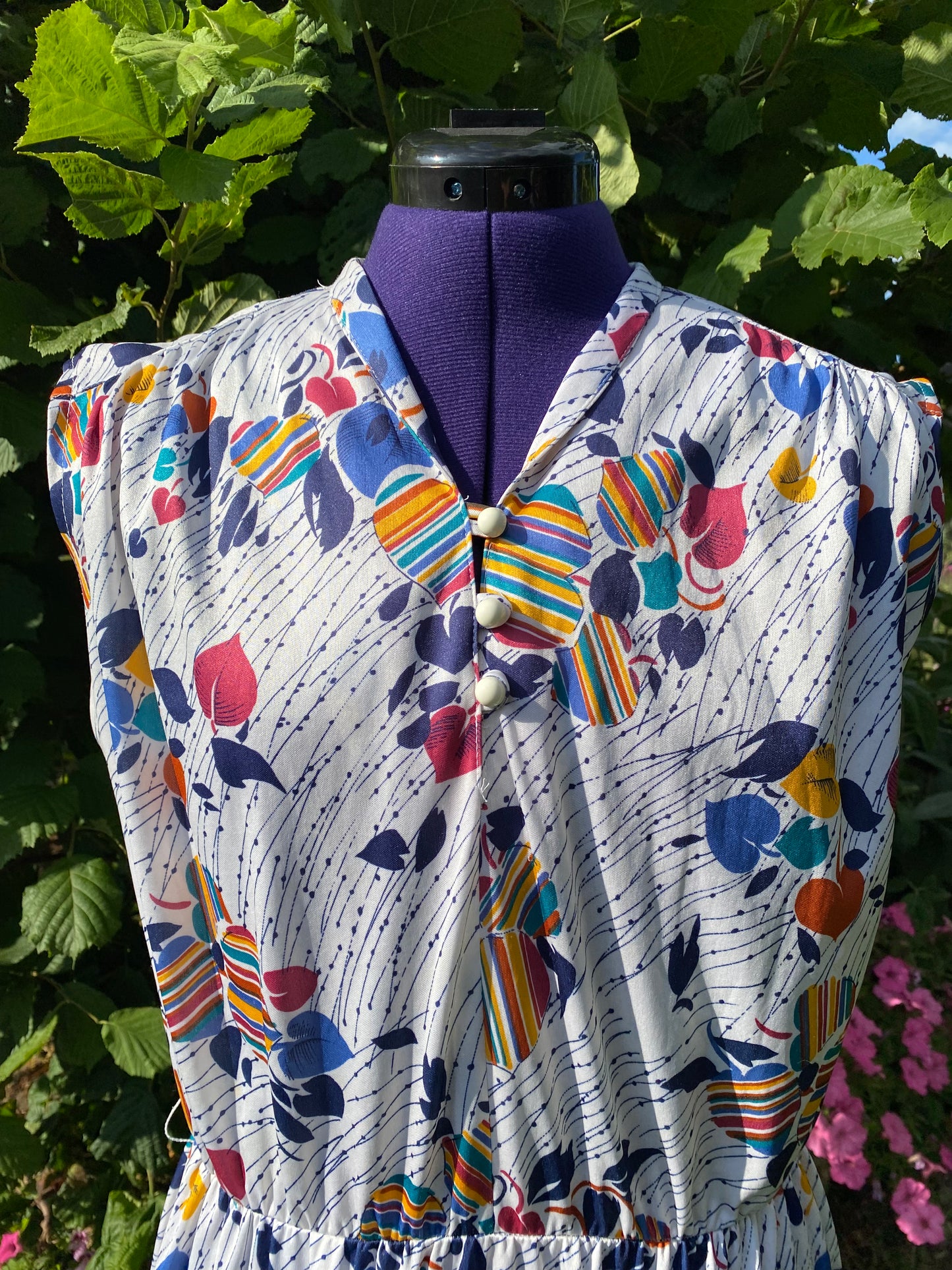 Robe Coeur arc-en-ciel 80s