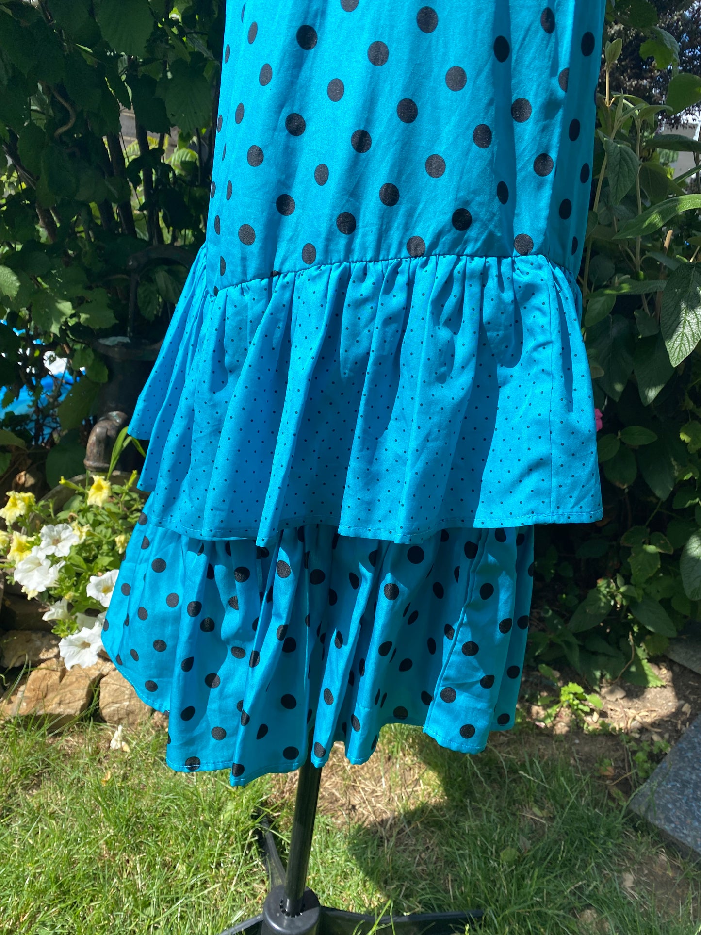 Robe pois et volants 80s