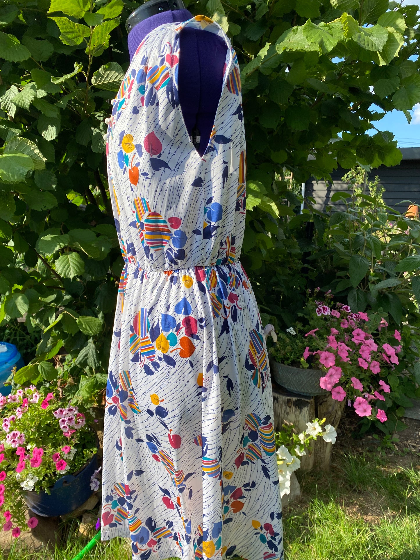 Robe Coeur arc-en-ciel 80s