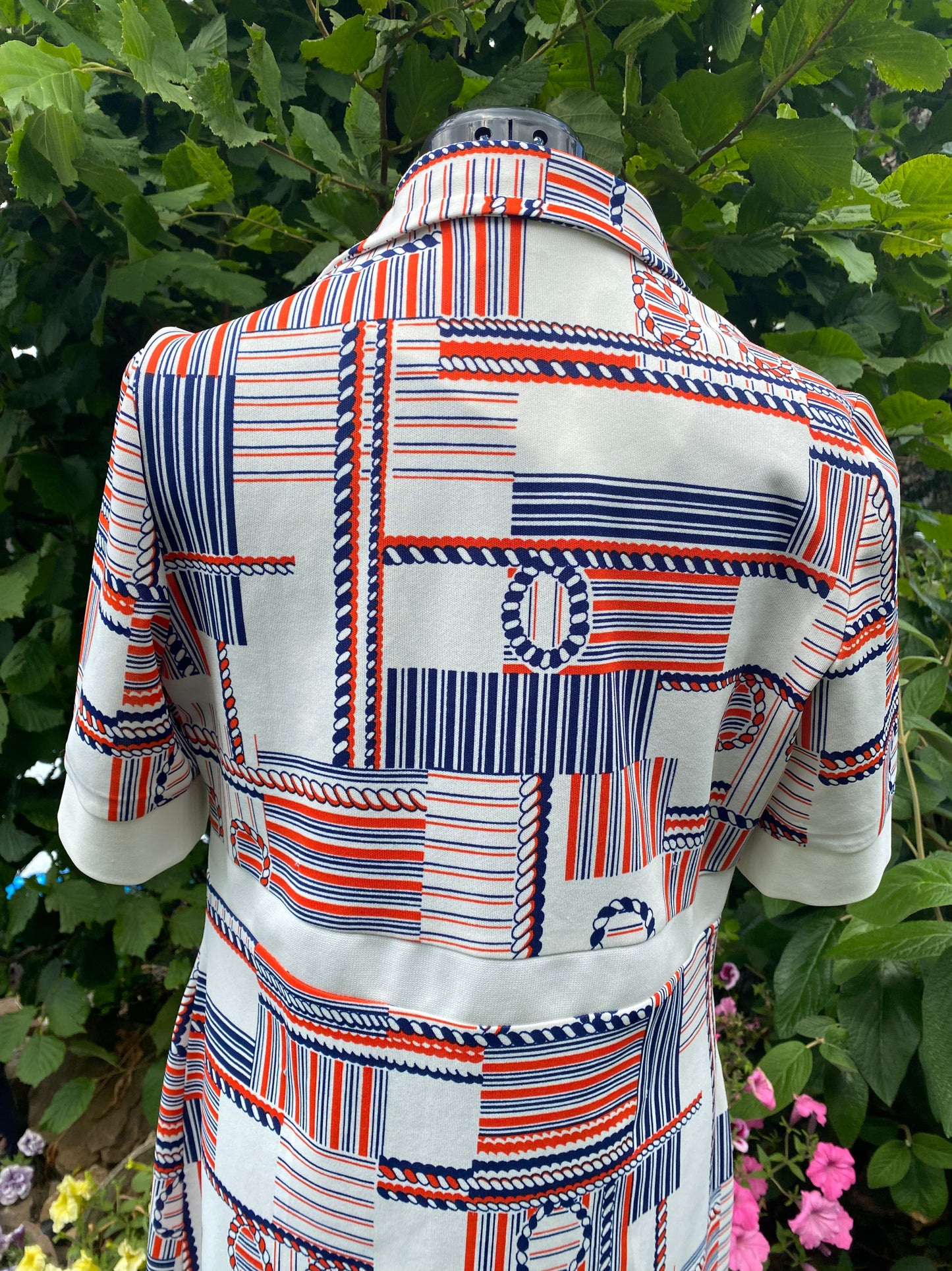 Robe motifs marins 70s