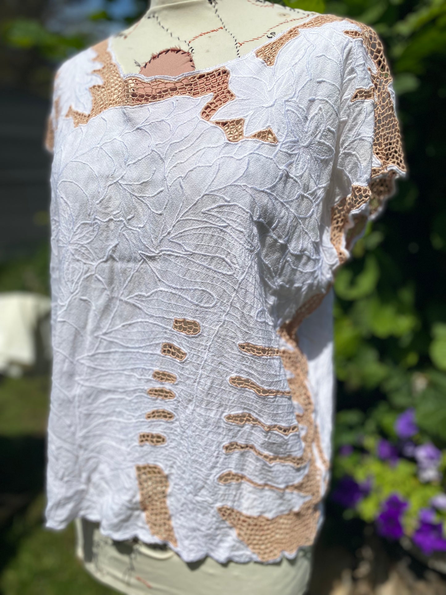 Haut en coton vintage 80