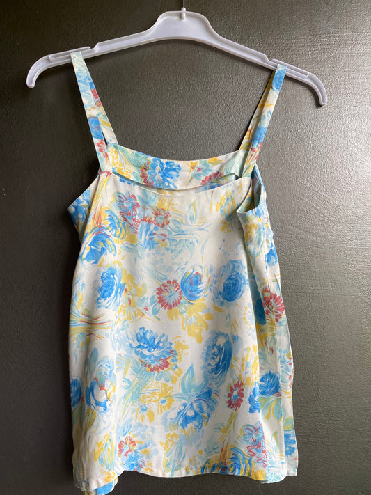 Top fleuri vintage 80