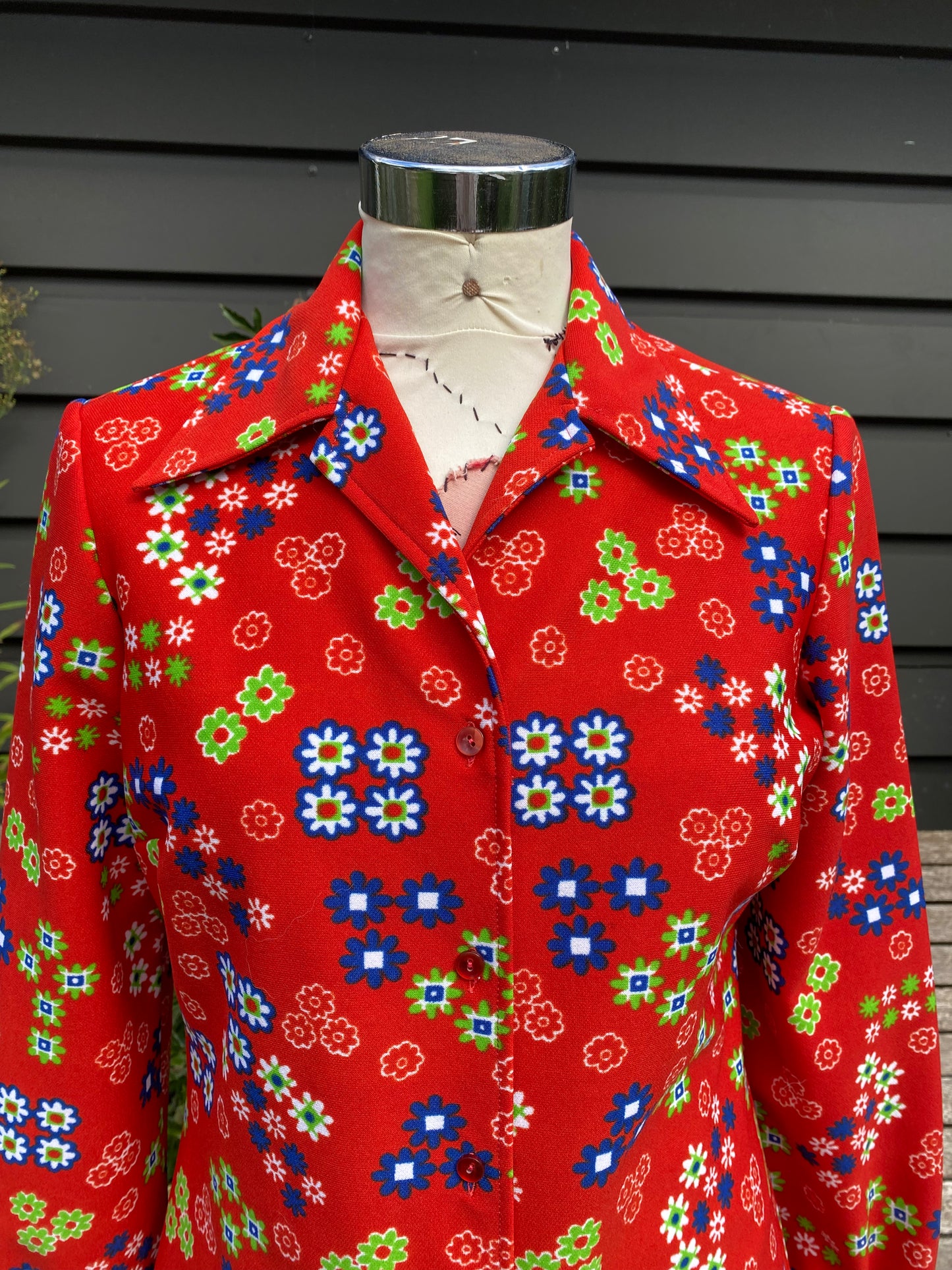 Chemise rouge 60s
