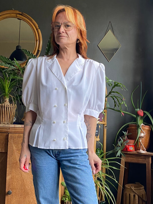 Chemisier épaulette 80s