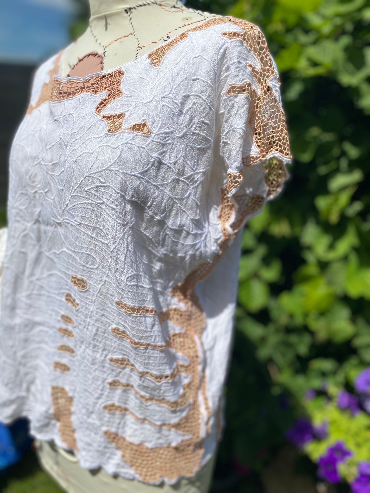 Haut en coton vintage 80