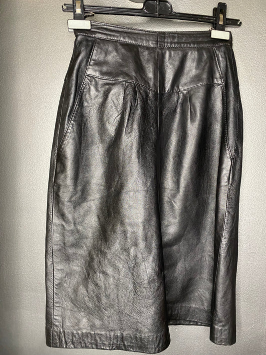 Jupe cuir vintage 80