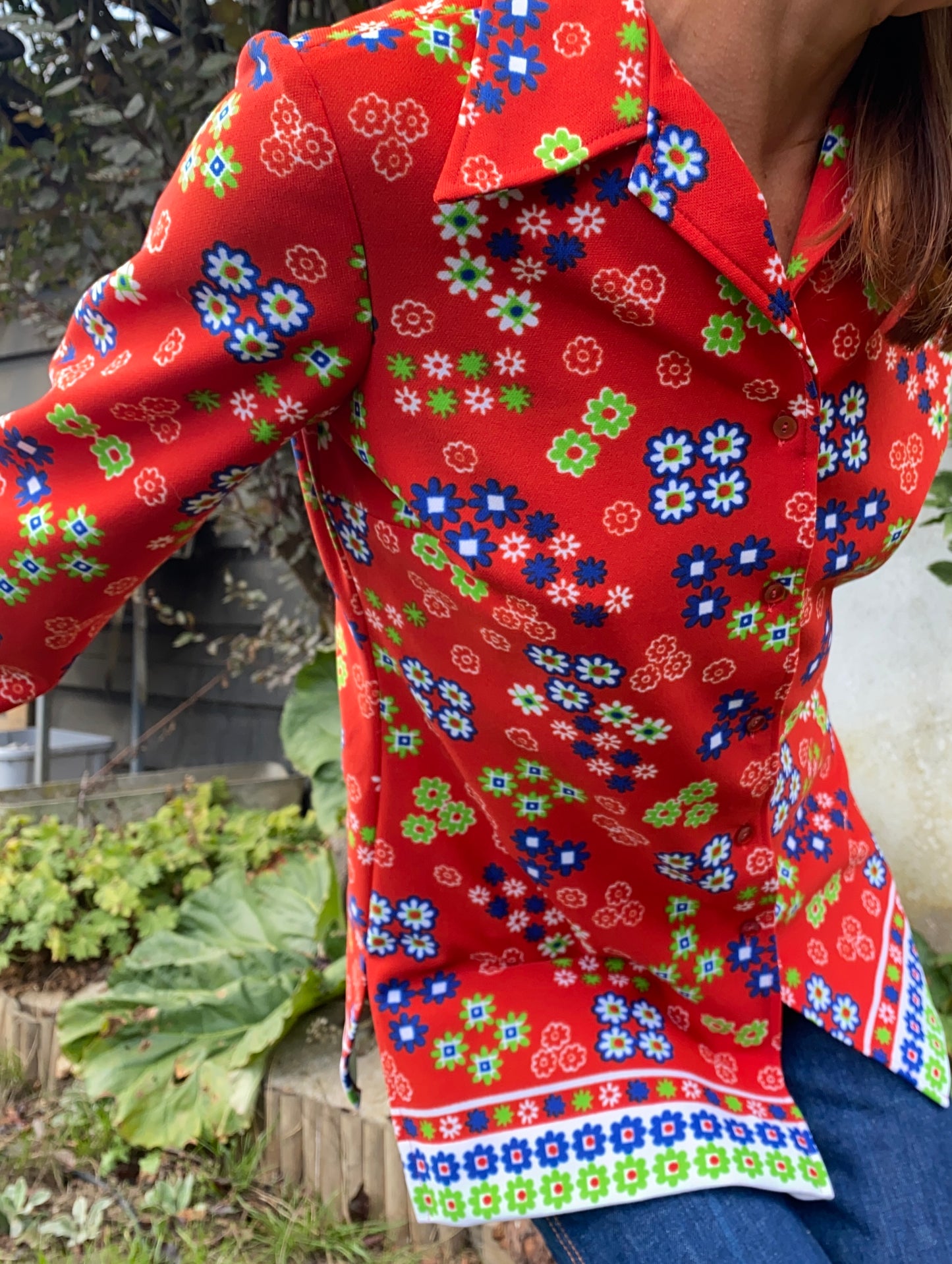 Chemise rouge 60s