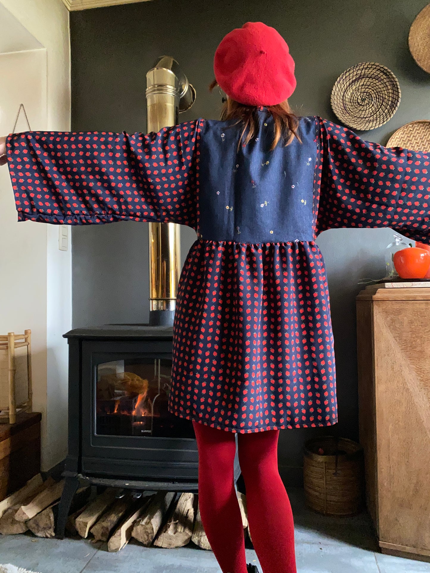 Robe fraise upcycling