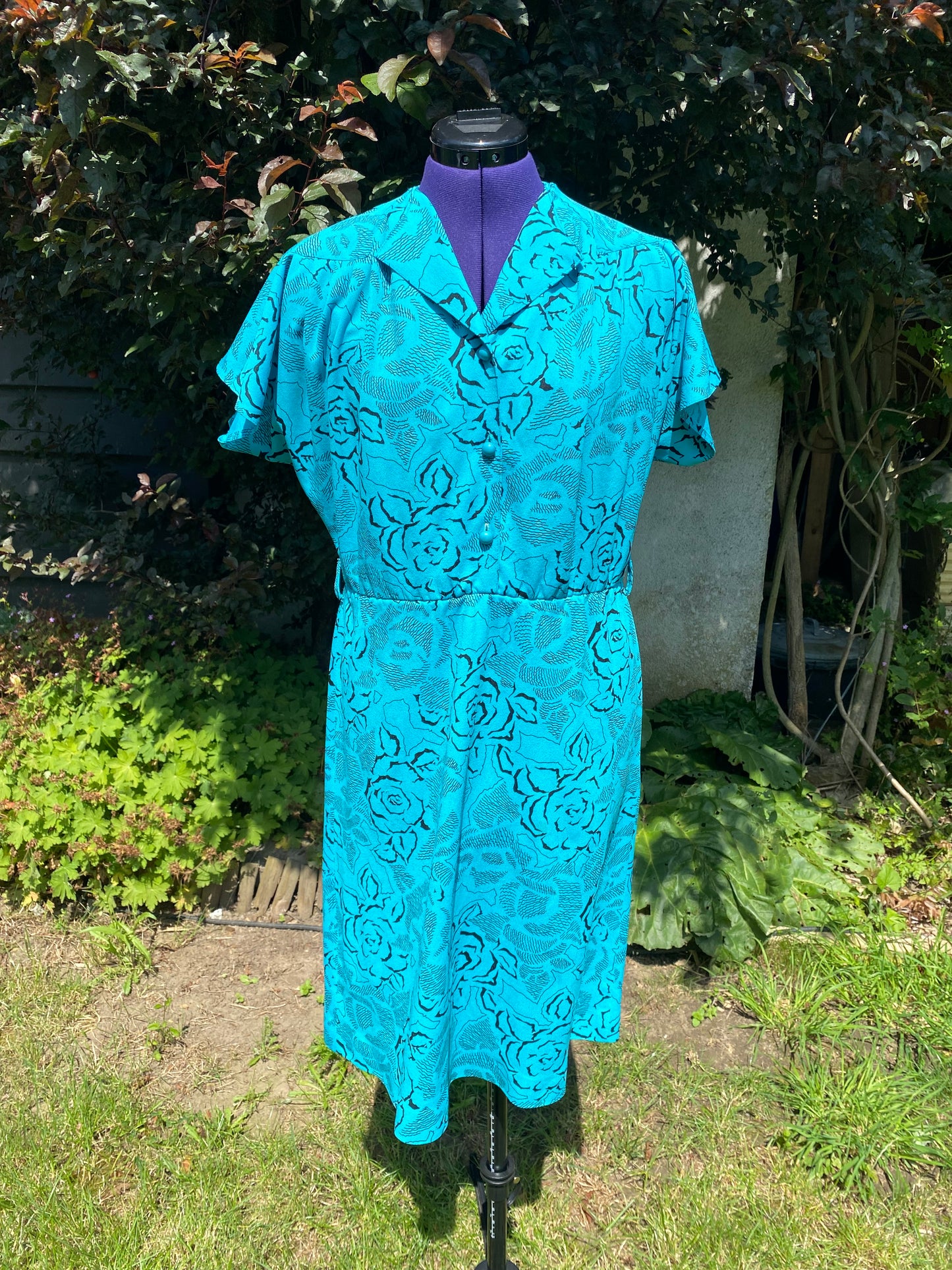 Robe émeraude vintage