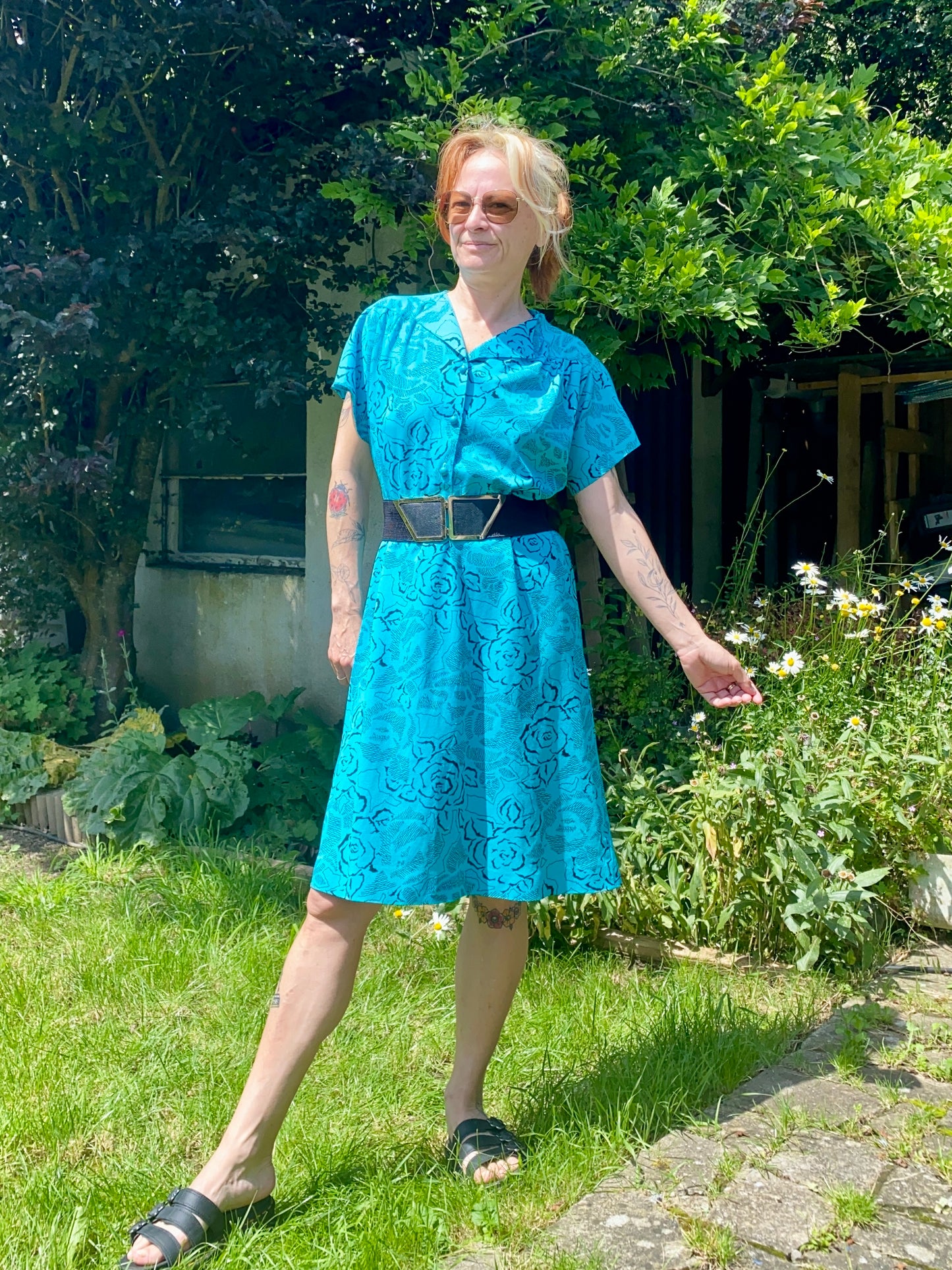 Robe émeraude vintage