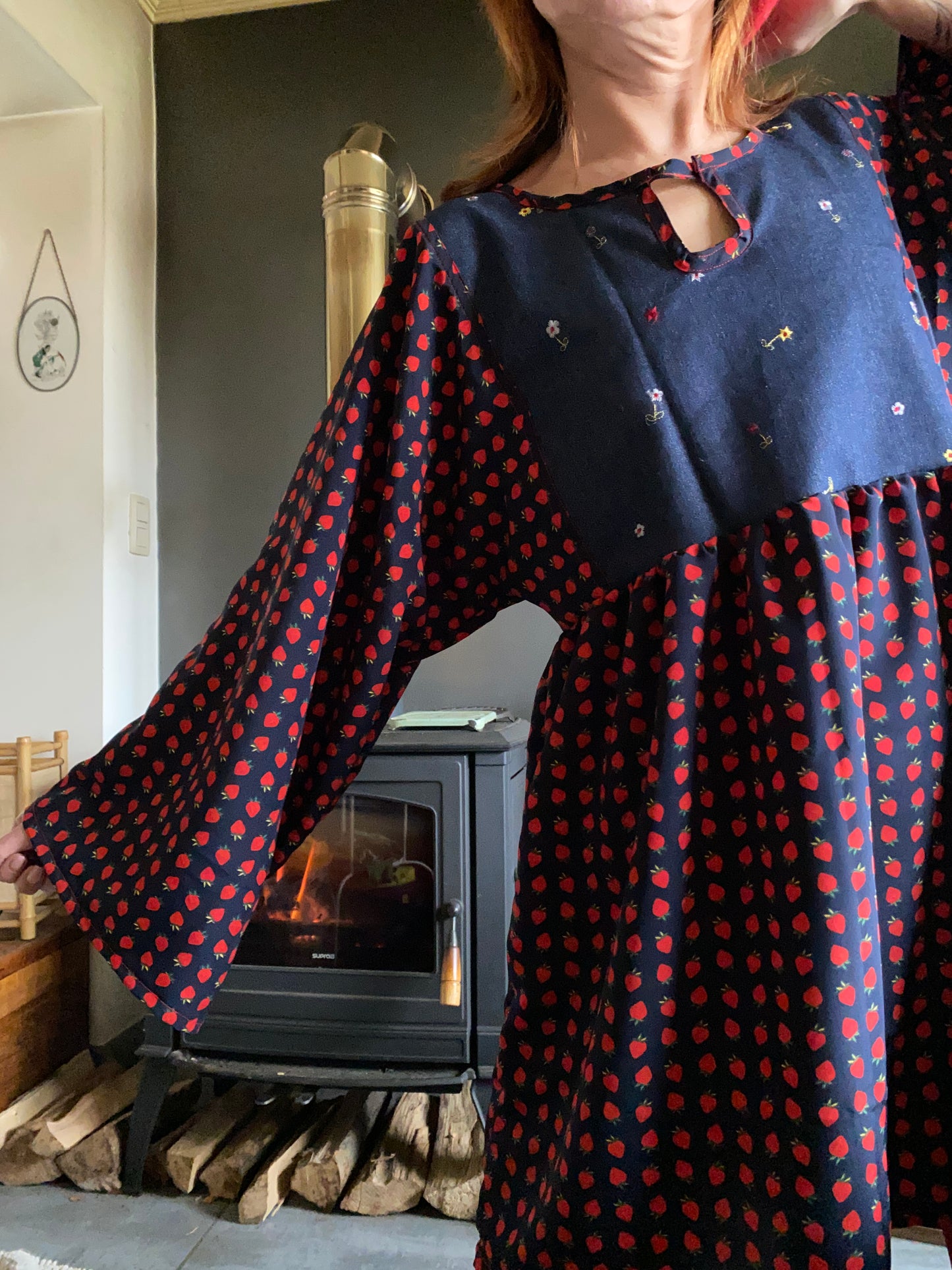 Robe fraise upcycling